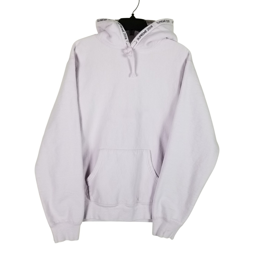 Supreme Channel Hooded Sweatshirt Men 2018 Branded Hood Trim Cotton Pullover